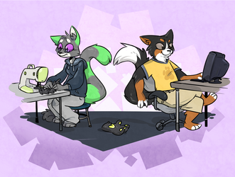 Commission: Work And Play