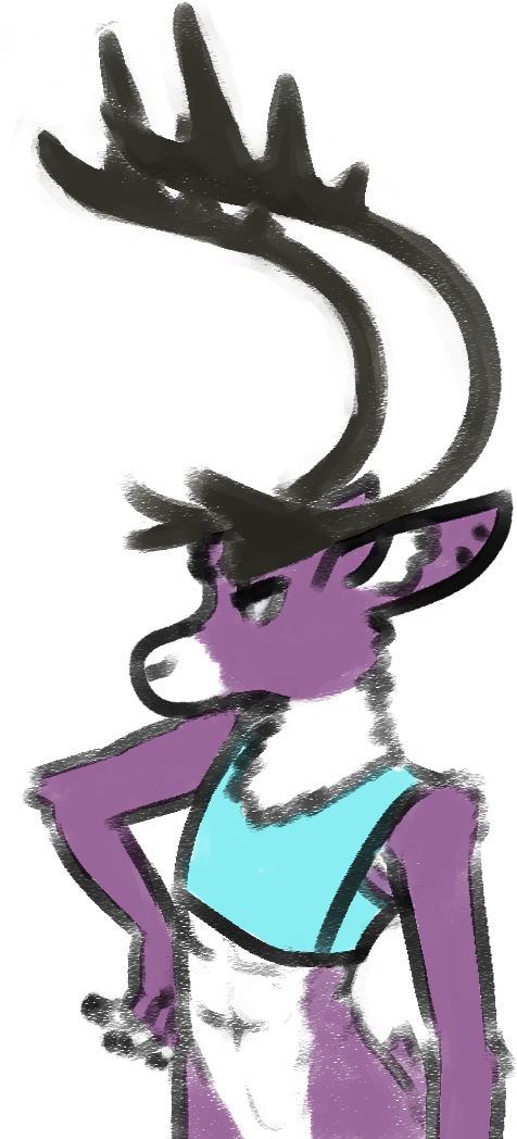pensive reindeer