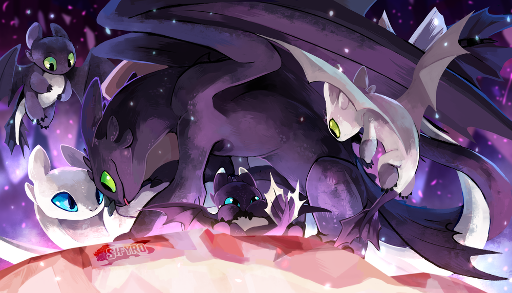 More Toothless x Light Fury