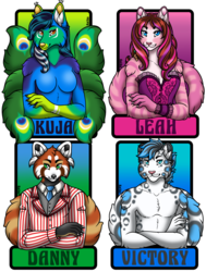 YCH Badges - Kuja - Leah - Danny - Victory