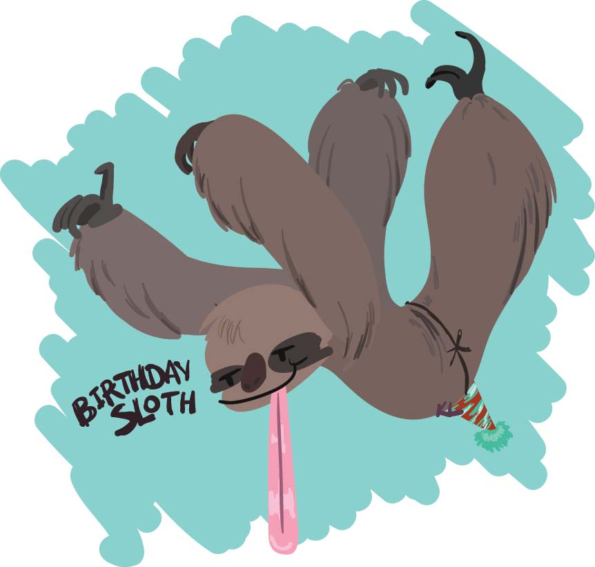 Birthday sloth