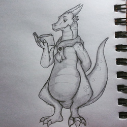 Dragon graphite sketch