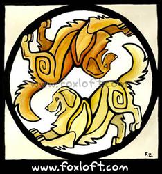 Yin Yang Dogs - Golden Retrievers