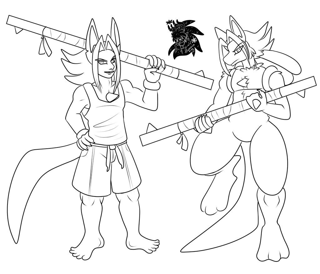 Male Lucario +Commission WIP+