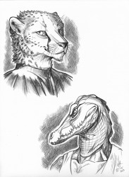 Afflicted portraits 1/4 by Sparkyopteryx
