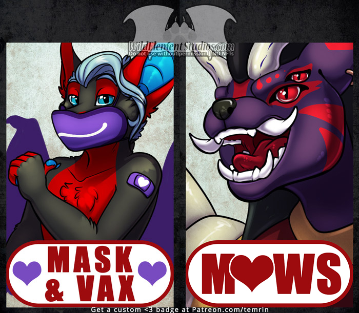 Maws & Mask/Vax Badge