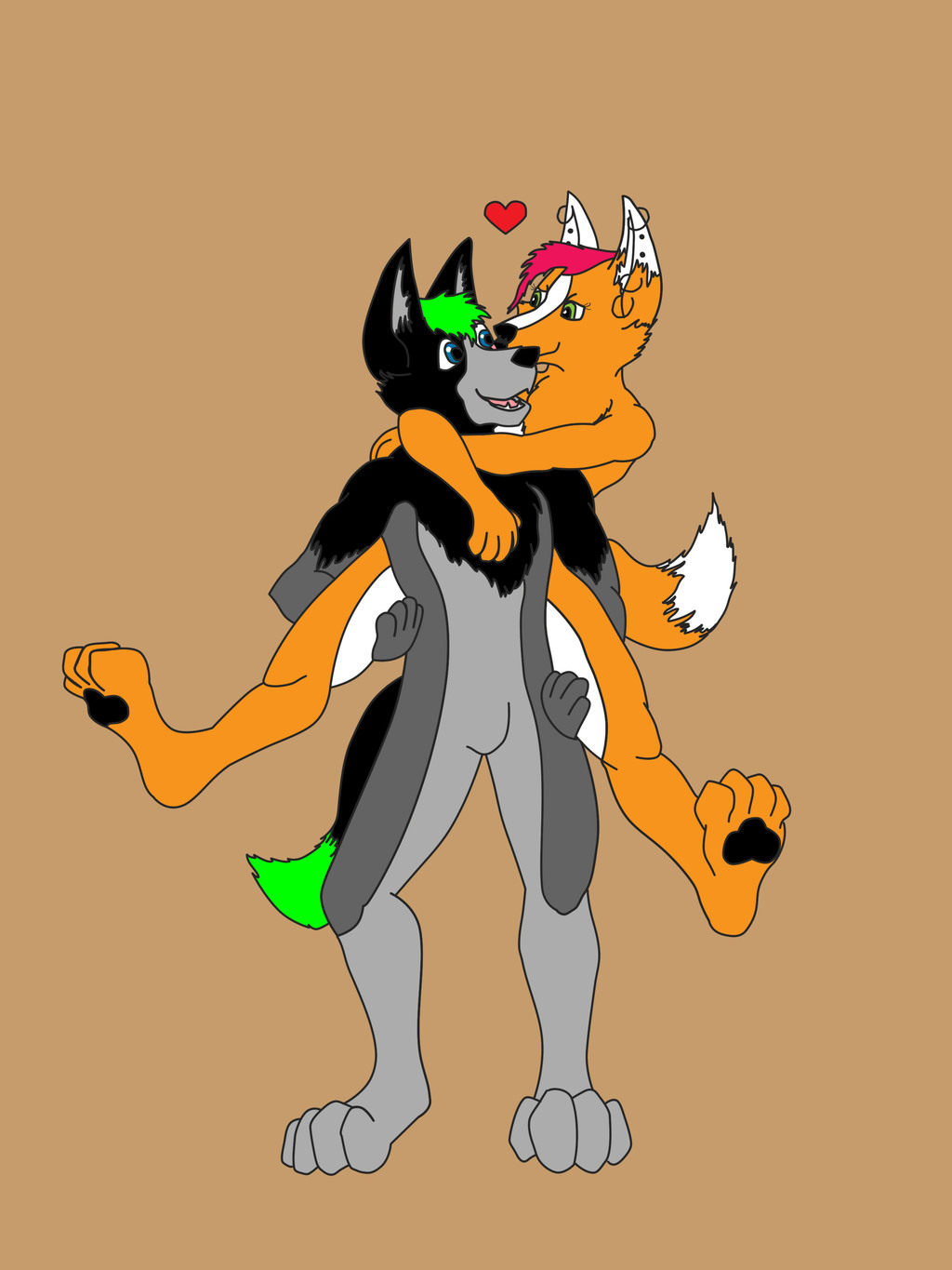 Flat color Diesel and NeeNee Piggy Back