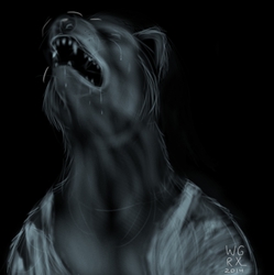Lycanthrope airbrush doodle