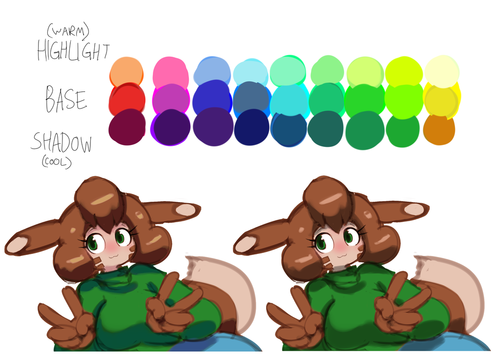 Curly Q Color Theory Illustration