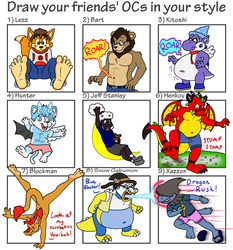 Draw your friends' OCs (Colored)