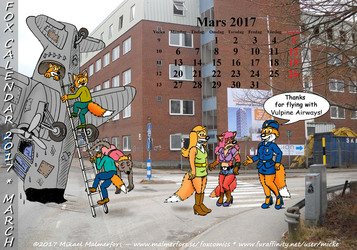 Fox Calendar 2017 - March