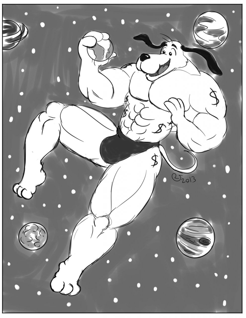 Dollar Muscle Max Comic Page 5/5 (Final) by CaseyLJones