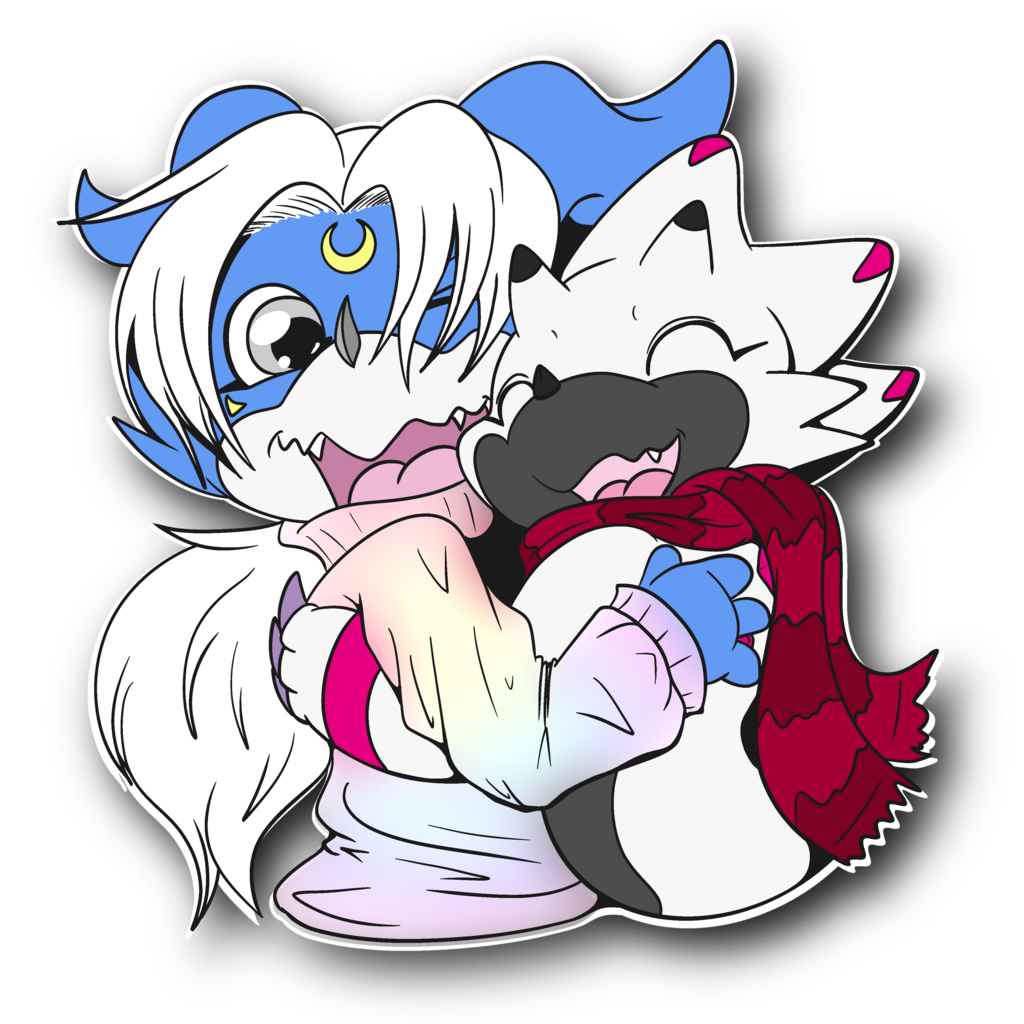 [Personal | #SFW] ArtyVee and Tailimon Hugs