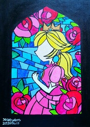 Acrylic Painting - Princess Peach window!