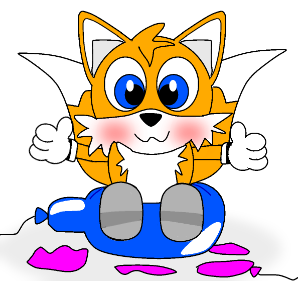 Looner Tails Fox on Balloon!