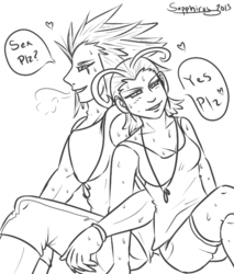 Axel and Larxene +After Sparring WIP+