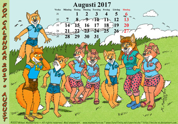 Fox Calendar 2017 - August