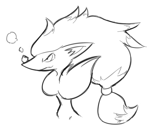 Zoroark with a Pipe