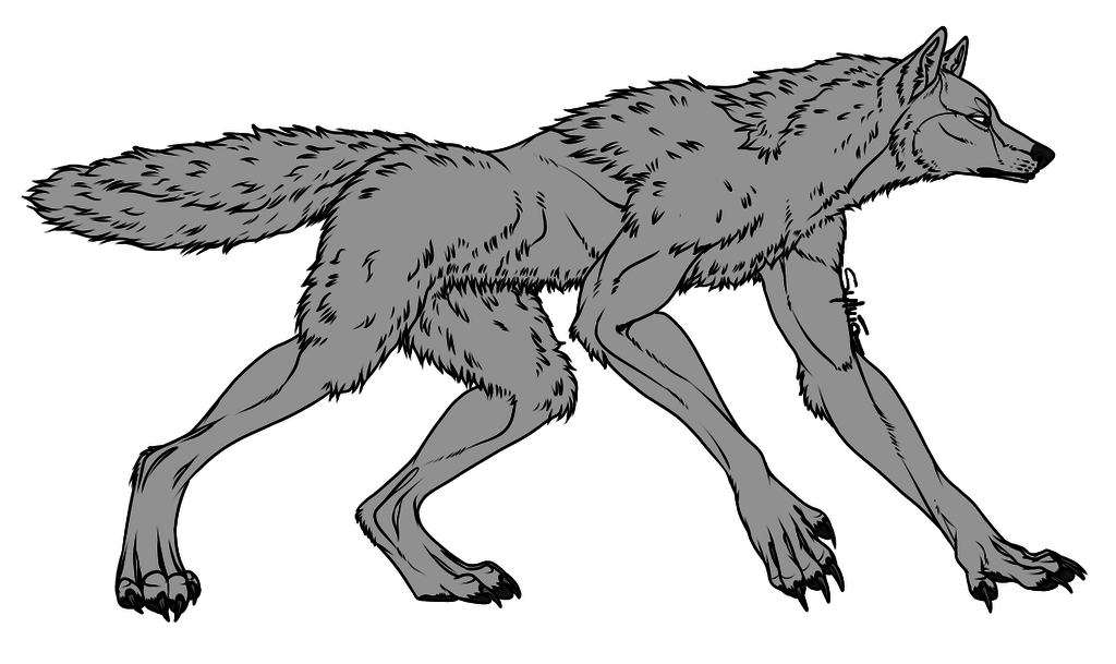 FREE Werewolf Lineart.