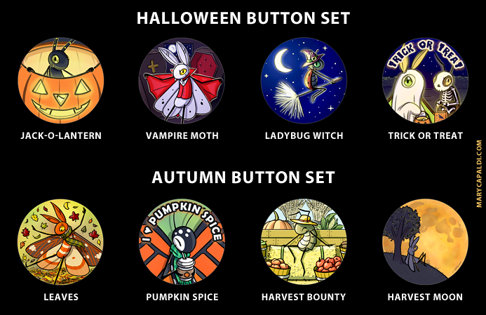 Halloween & Autumn Buttons!