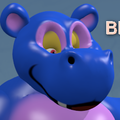 BnS Inflatable Hippo Fursuit