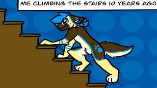 ME CLIMBING THE STAIRS AS A KID {Furry Memes}