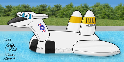 Inflatable XB-70 Valkyrie Float