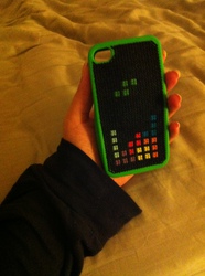 Cross-Stitched Tetris iPhone 4/4S Case