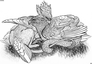 Snuggling Gryphons