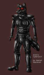 Anthro Cyberwolf by Keetah Spacecat