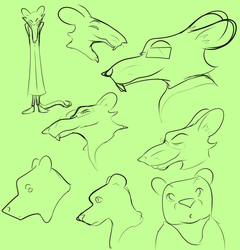 Rat and Bear Sketch 1