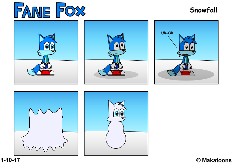 Fane Fox Comic - Snowfall
