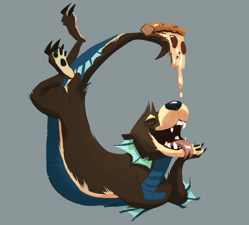 How to (not) eat pizza with your tail