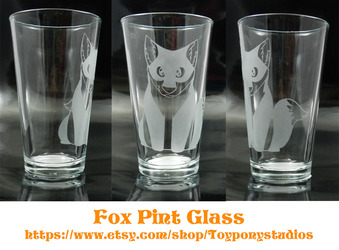Fox Pint Glass
