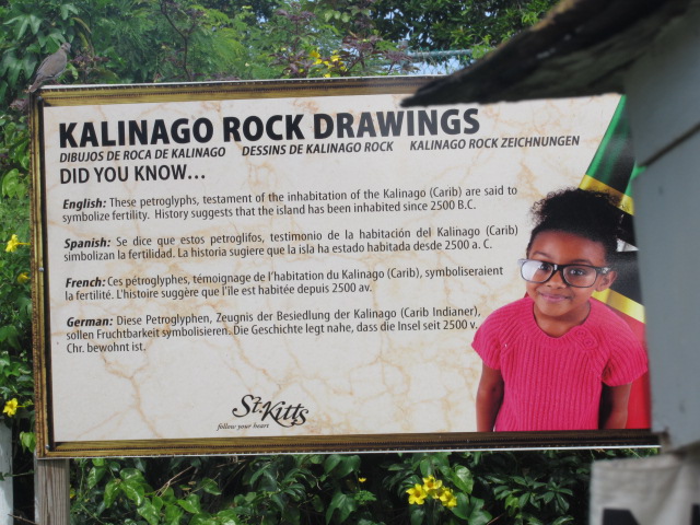 Kalinago Rock Drawings information board