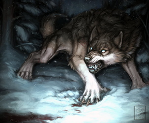 Werewolf Calendar: February by RavenMadWolf