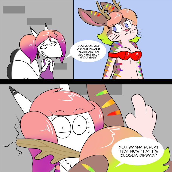 Rea Dios and Electra Insult and Revenge comic