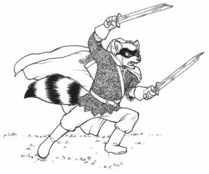 Raccoon Swordfighter