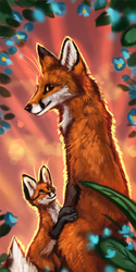 Foxes bookmark
