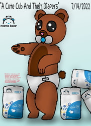 A Cute Cub And Their Diapers