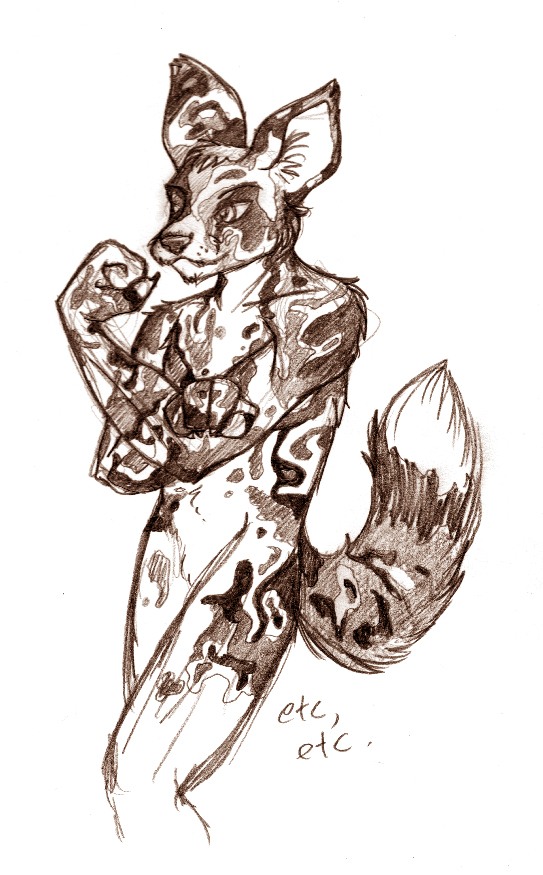 Wild dogs concept doodle