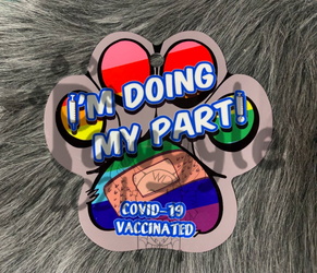 Pride flag vaccination fursuit paw tags=$20+ship