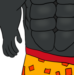 Black Dragon Leaning in Boxers