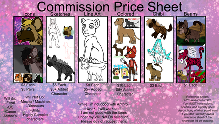 2015 Commission Price Sheet