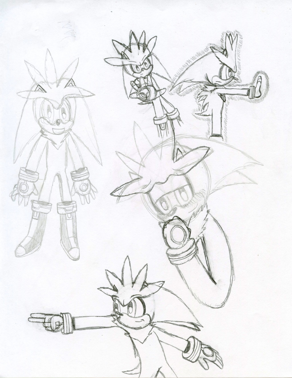 Silver the Hedgehog Sketches