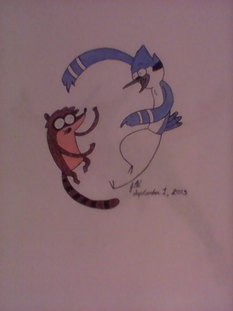 Mordecai and Rigby, from Regular Show