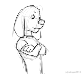 Sketch - a random dog.