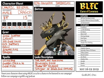 King Ragnarok D&D Player Page BLFC 2019