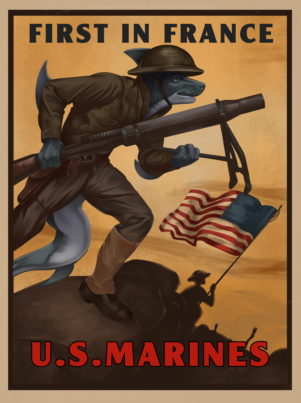 Shark Marine WW1 Poster [C]