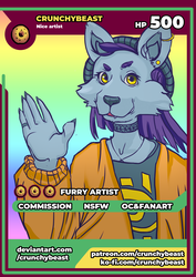 Crunchy Beast - poke card (YCH) :)